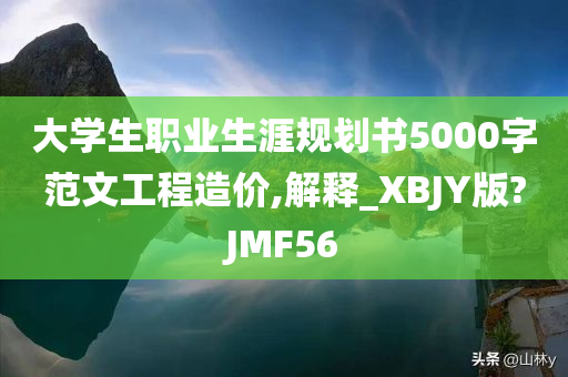 大学生职业生涯规划书5000字范文工程造价,解释_XBJY版?JMF56