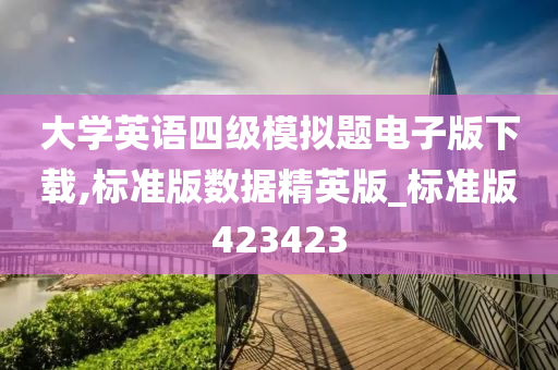 大学英语四级模拟题电子版下载,标准版数据精英版_标准版423423