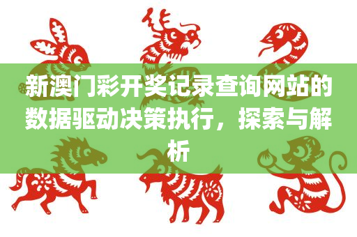 新澳门彩开奖记录查询网站的数据驱动决策执行，探索与解析