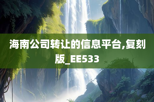 海南公司转让的信息平台,复刻版_EE533