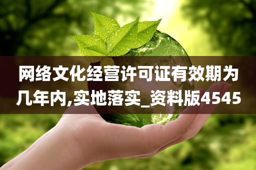 网络文化经营许可证有效期为几年内,实地落实_资料版4545