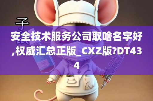 安全技术服务公司取啥名字好,权威汇总正版_CXZ版?DT434