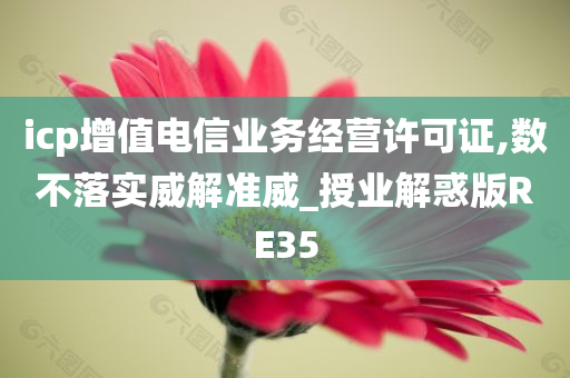 icp增值电信业务经营许可证,数不落实威解准威_授业解惑版RE35