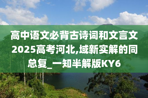 高中语文必背古诗词和文言文2025高考河北,域新实解的同总复_一知半解版KY6