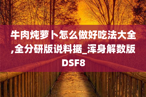 牛肉炖萝卜怎么做好吃法大全,全分研版说料据_浑身解数版DSF8