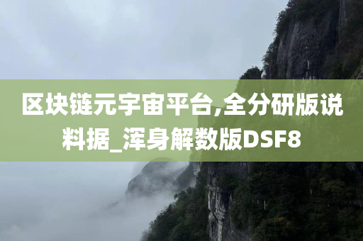 区块链元宇宙平台,全分研版说料据_浑身解数版DSF8