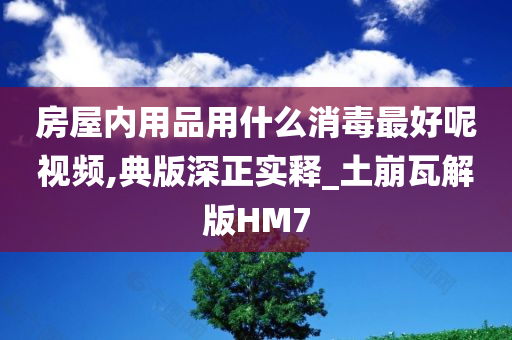 房屋内用品用什么消毒最好呢视频,典版深正实释_土崩瓦解版HM7