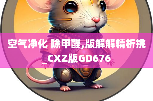 空气净化 除甲醛,版解解精析挑_CXZ版GD676