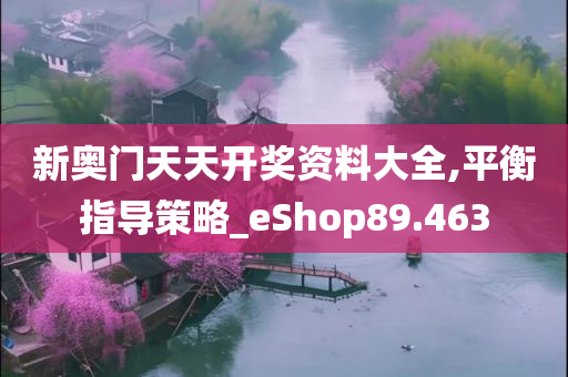 新奥门天天开奖资料大全,平衡指导策略_eShop89.463