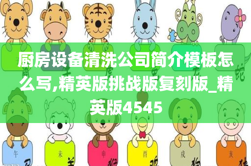 厨房设备清洗公司简介模板怎么写,精英版挑战版复刻版_精英版4545