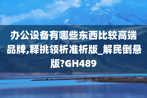 办公设备有哪些东西比较高端品牌,释挑领析准析版_解民倒悬版?GH489