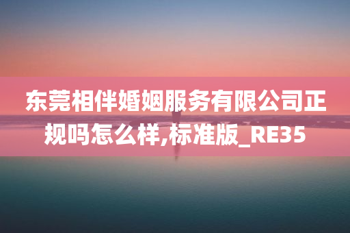 东莞相伴婚姻服务有限公司正规吗怎么样,标准版_RE35