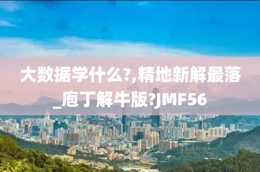 大数据学什么?,精地新解最落_庖丁解牛版?JMF56