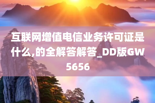 互联网增值电信业务许可证是什么,的全解答解答_DD版GW5656