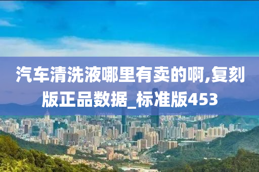 汽车清洗液哪里有卖的啊,复刻版正品数据_标准版453