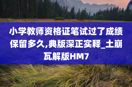 小学教师资格证笔试过了成绩保留多久,典版深正实释_土崩瓦解版HM7