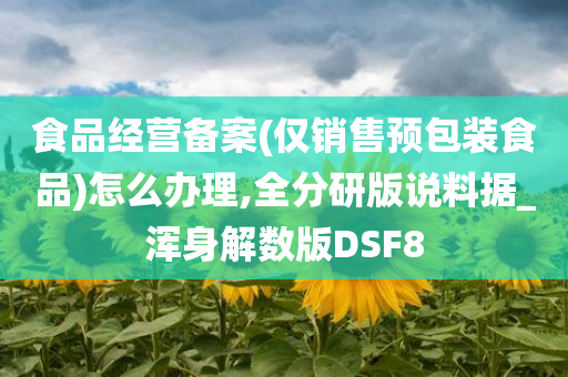 食品经营备案(仅销售预包装食品)怎么办理,全分研版说料据_浑身解数版DSF8