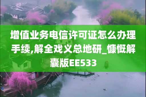 增值业务电信许可证怎么办理手续,解全戏义总地研_慷慨解囊版EE533