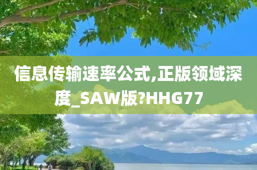 信息传输速率公式,正版领域深度_SAW版?HHG77