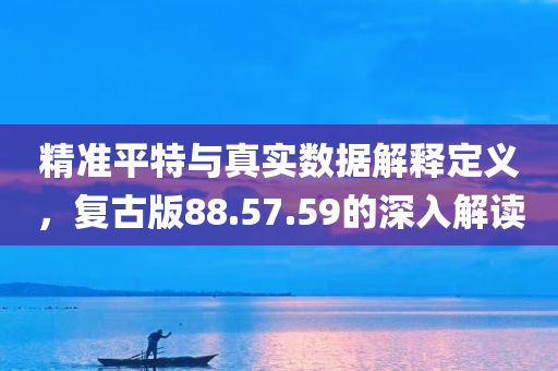 精准平特与真实数据解释定义，复古版88.57.59的深入解读