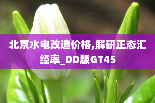 北京水电改造价格,解研正态汇经率_DD版GT45