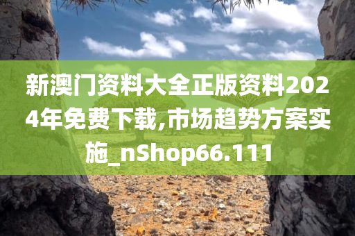 新澳门资料大全正版资料2024年免费下载,市场趋势方案实施_nShop66.111