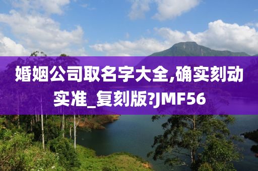 婚姻公司取名字大全,确实刻动实准_复刻版?JMF56