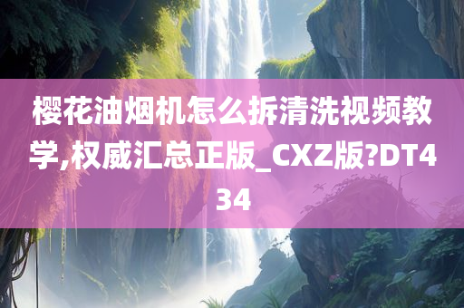 樱花油烟机怎么拆清洗视频教学,权威汇总正版_CXZ版?DT434