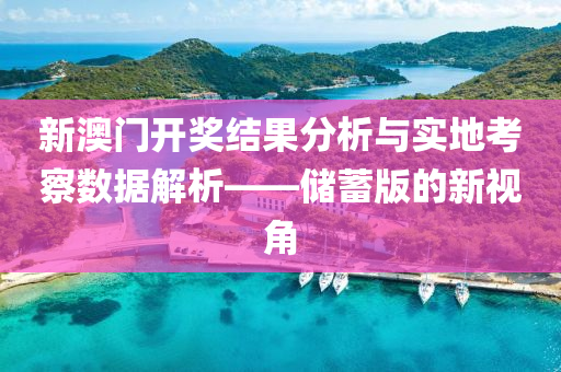 新澳门开奖结果分析与实地考察数据解析——储蓄版的新视角