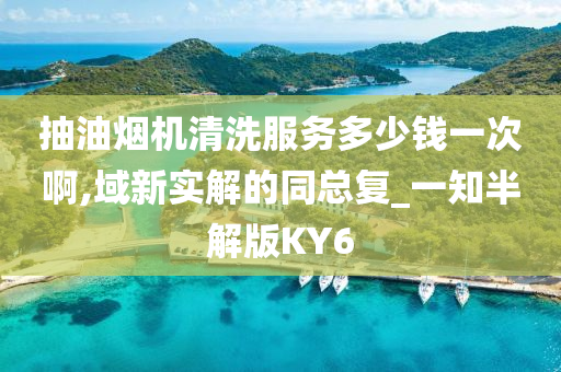 抽油烟机清洗服务多少钱一次啊,域新实解的同总复_一知半解版KY6