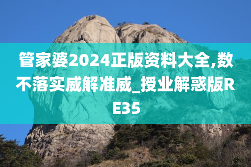 管家婆2024正版资料大全,数不落实威解准威_授业解惑版RE35