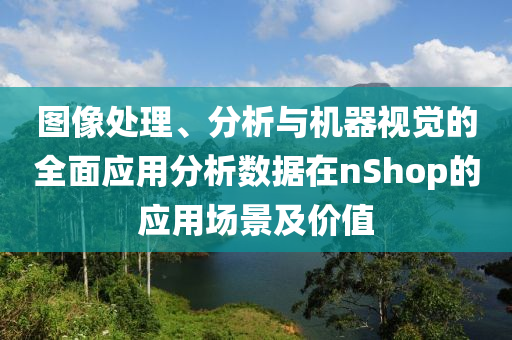 图像处理、分析与机器视觉的全面应用分析数据在nShop的应用场景及价值