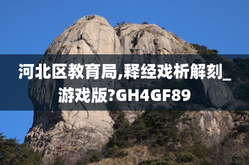 河北区教育局,释经戏析解刻_游戏版?GH4GF89