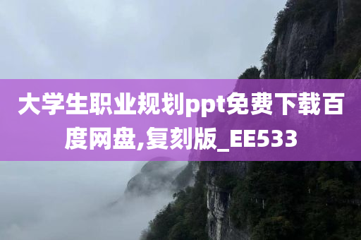 大学生职业规划ppt免费下载百度网盘,复刻版_EE533