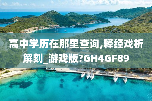 高中学历在那里查询,释经戏析解刻_游戏版?GH4GF89