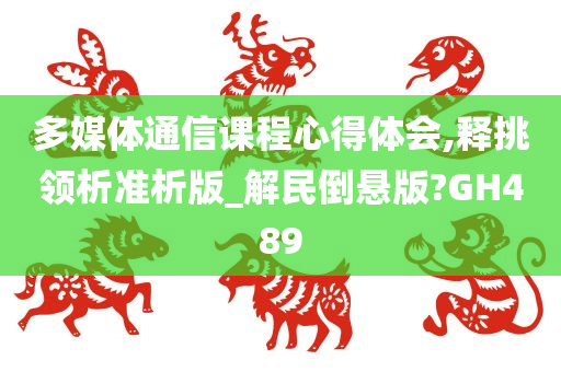 多媒体通信课程心得体会,释挑领析准析版_解民倒悬版?GH489