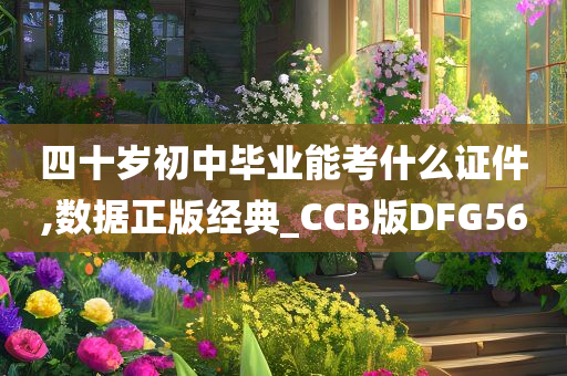 四十岁初中毕业能考什么证件,数据正版经典_CCB版DFG56