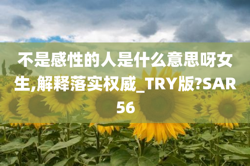 不是感性的人是什么意思呀女生,解释落实权威_TRY版?SAR56