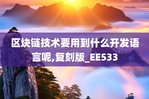 区块链技术要用到什么开发语言呢,复刻版_EE533