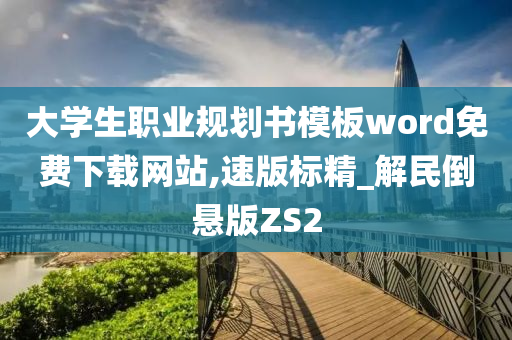 大学生职业规划书模板word免费下载网站,速版标精_解民倒悬版ZS2