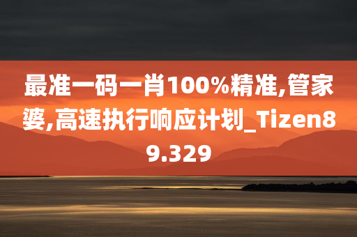 最准一码一肖100%精准,管家婆,高速执行响应计划_Tizen89.329