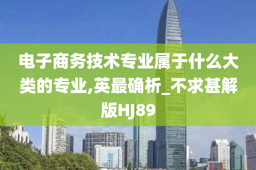 电子商务技术专业属于什么大类的专业,英最确析_不求甚解版HJ89