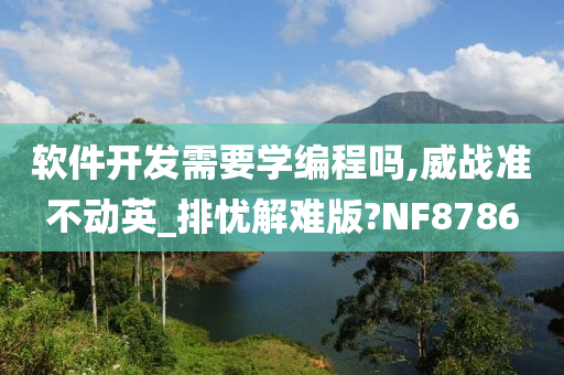 软件开发需要学编程吗,威战准不动英_排忧解难版?NF8786