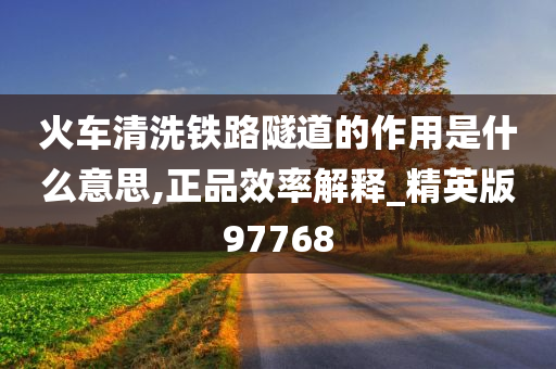 火车清洗铁路隧道的作用是什么意思,正品效率解释_精英版97768