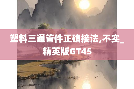 塑料三通管件正确接法,不实_精英版GT45