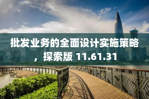 批发业务的全面设计实施策略，探索版 11.61.31