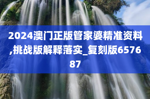 2024澳门正版管家婆精准资料,挑战版解释落实_复刻版657687