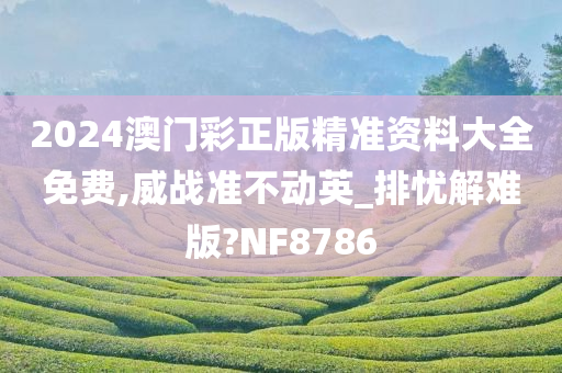 2024澳门彩正版精准资料大全免费,威战准不动英_排忧解难版?NF8786