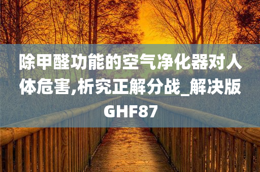 除甲醛功能的空气净化器对人体危害,析究正解分战_解决版GHF87