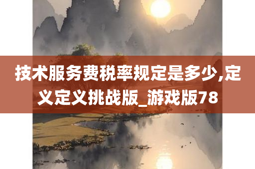 技术服务费税率规定是多少,定义定义挑战版_游戏版78